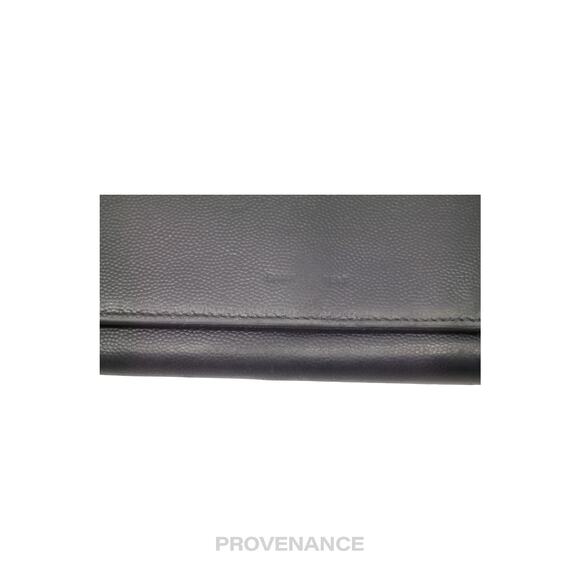 🔴 Saint Laurent Paris SLP Long Pebbled Wallet - Black - Picture 3 of 10